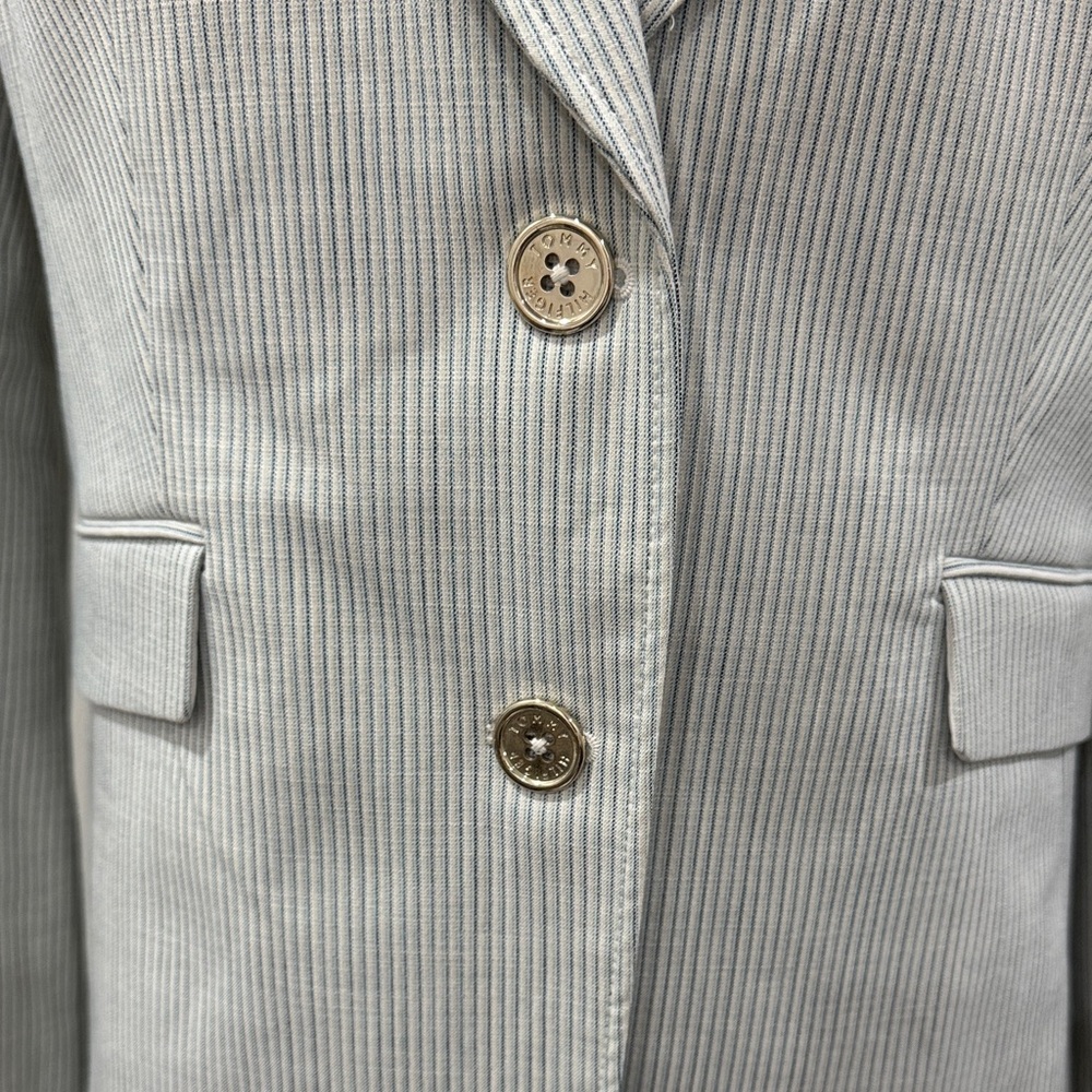 Tommy Hilfiger Light Blue/Green  Pinstripe Blazer - Picture 11 of 13